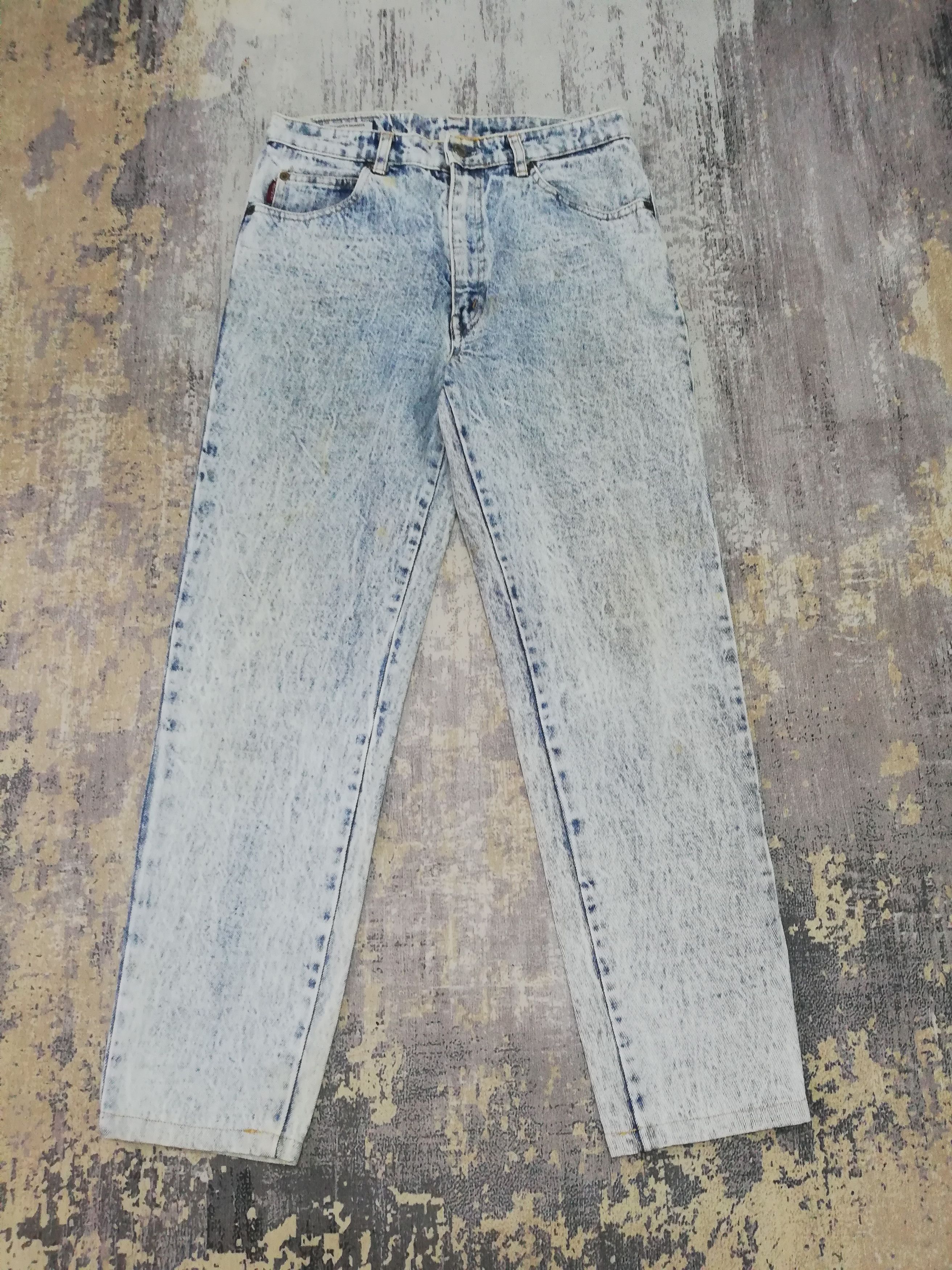 image of Hysteric Glamour x Jean Japanese Big John Acid Wash Jeans 31X28 in Blue Wash, Men's