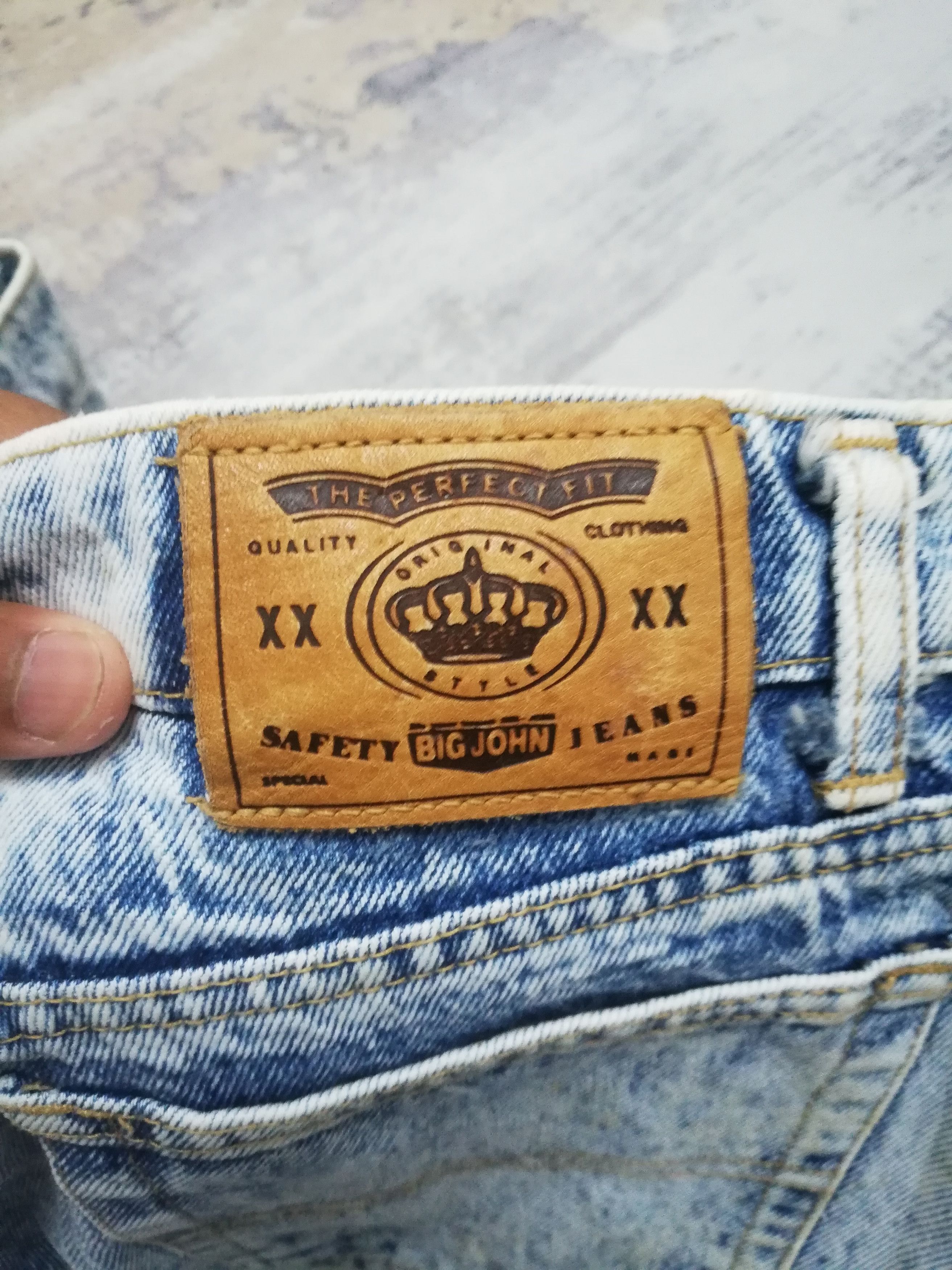 Big John Vtg Big John Spirit Japanese Denim Acid Wash Straight Jeans Size US 31 - 11 Thumbnail
