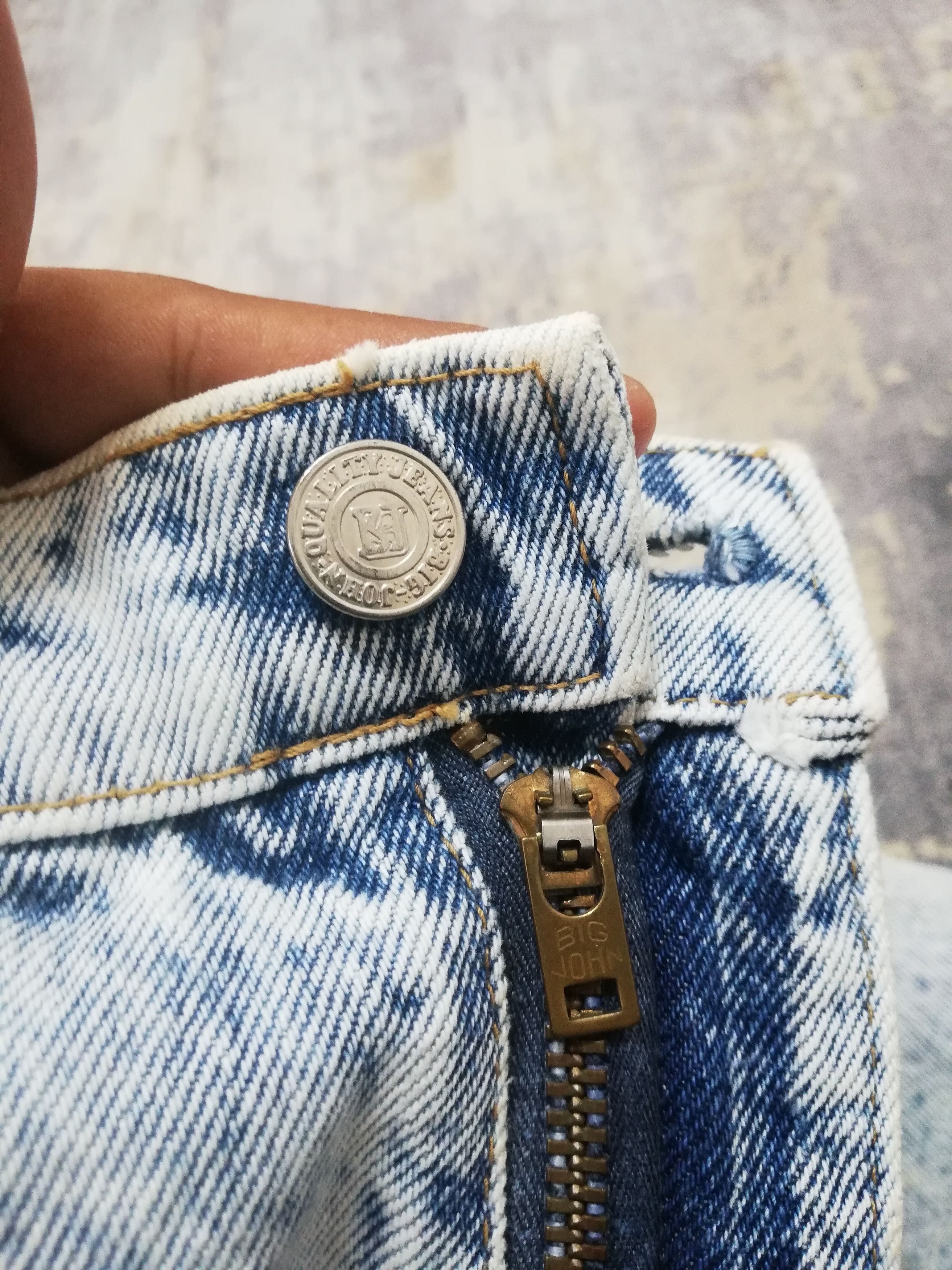 Big John Vtg Big John Spirit Japanese Denim Acid Wash Straight Jeans Size US 31 - 9 Thumbnail