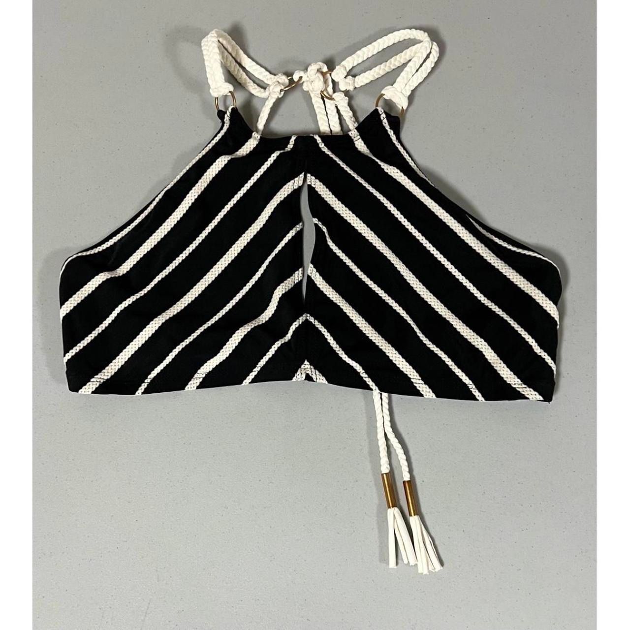 Vintage Robin Piccone Striped Halter Top Bikini Bathing Suit Size M🌴 ...