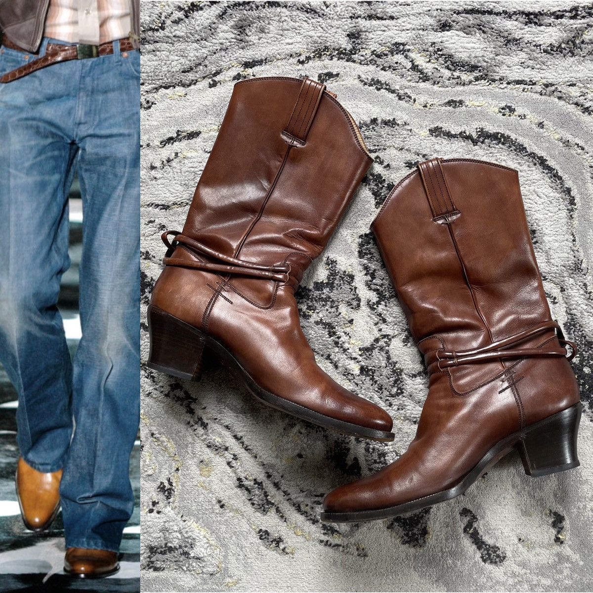 Gucci × Tom Ford Gucci by Tom Ford SS04 western cowboy boots | Grailed