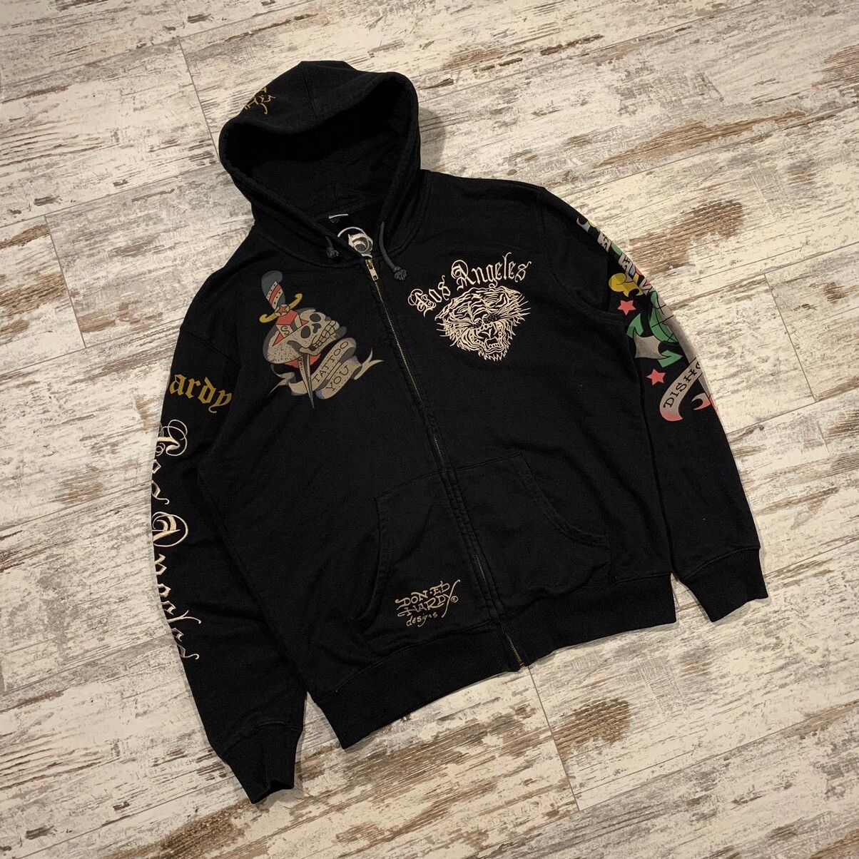 Vintage VINTAGE ED HARDY BY CHRISTIAN AUDIGIER LOS ANGELES HOODIE Size US L / EU 52-54 / 3 - 1 Preview