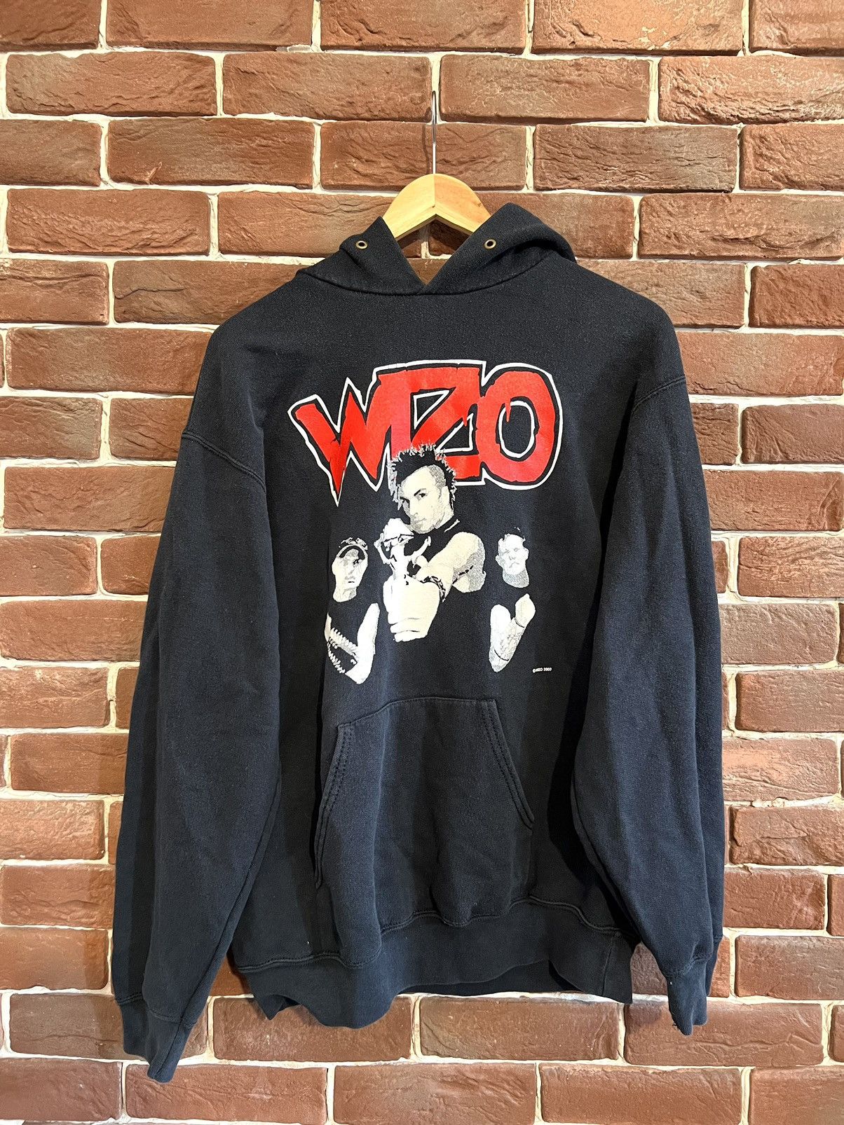 Band Tees Y2K Wizo Band Hoodie Punk Rock Vintage Washed Black Print Size US M / EU 48-50 / 2 - 1 Thumbnail