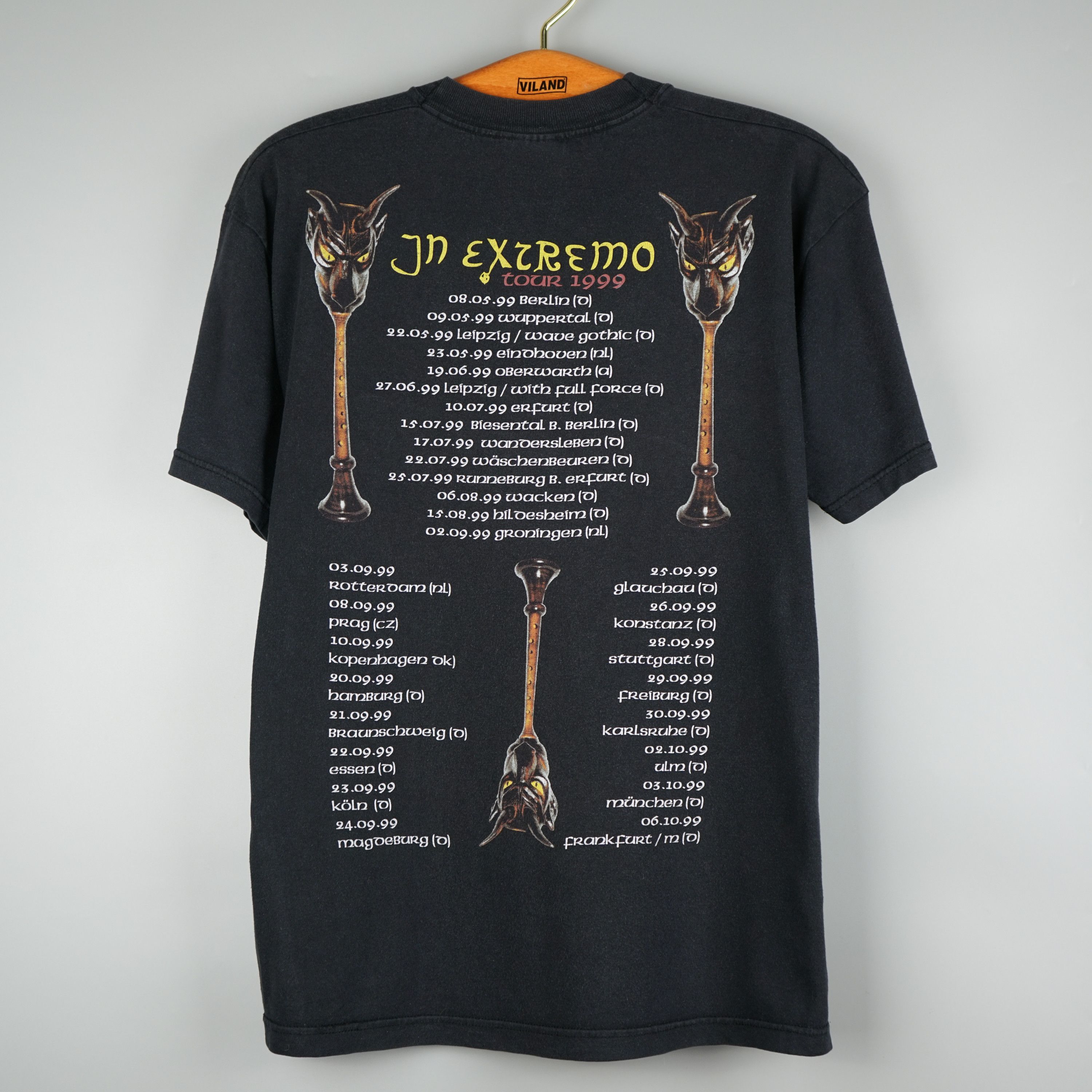 Band Tees × Vintage 1999 In Extremo t-shirt 99 tour Size US M / EU 48-50 / 2 - 4 Thumbnail