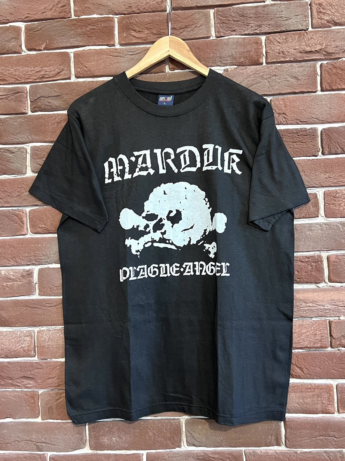 Band Tees Rare 00s Marduk Plague Angel Vintage Black Metal Band Tshirt Size US L / EU 52-54 / 3 - 1 Thumbnail