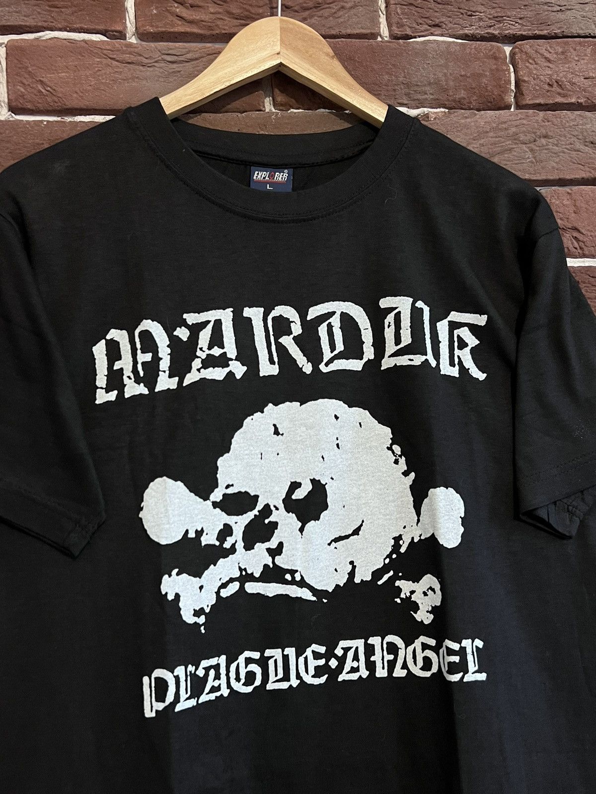 Band Tees Rare 00s Marduk Plague Angel Vintage Black Metal Band Tshirt Size US L / EU 52-54 / 3 - 3 Thumbnail