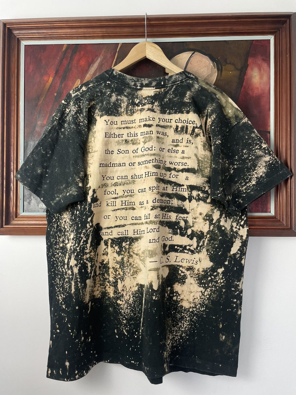Vintage VINTAGE 90s FULLPRINT JESUS RELIGION MOSQUITOHEAD TEE Size US XL / EU 56 / 4 - 2 Thumbnail