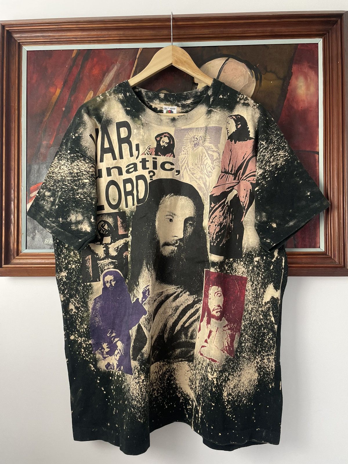 Vintage VINTAGE 90s FULLPRINT JESUS RELIGION MOSQUITOHEAD TEE Size US XL / EU 56 / 4 - 1 Thumbnail