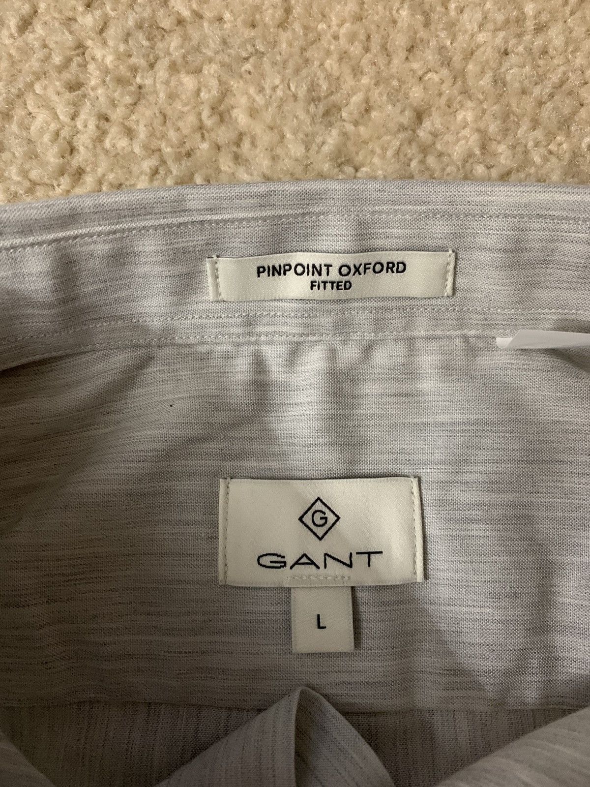 Gant Diamond G Fitted Pinpoint Oxford Size US L / EU 52-54 / 3 - 3 Thumbnail