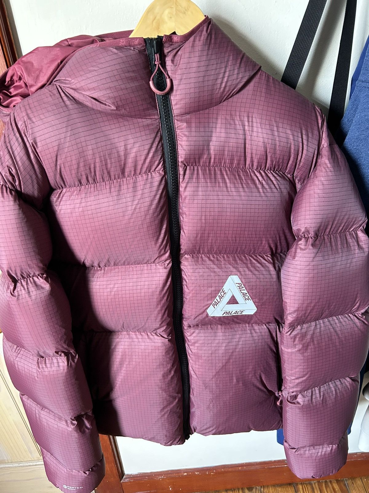 Palace Palace Pertex Balaclava Puffa Burgundy Large | Grailed