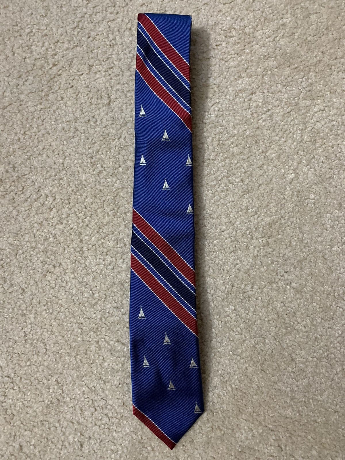 Other Silk Boat Stripe Tie Size ONE SIZE - 2 Thumbnail