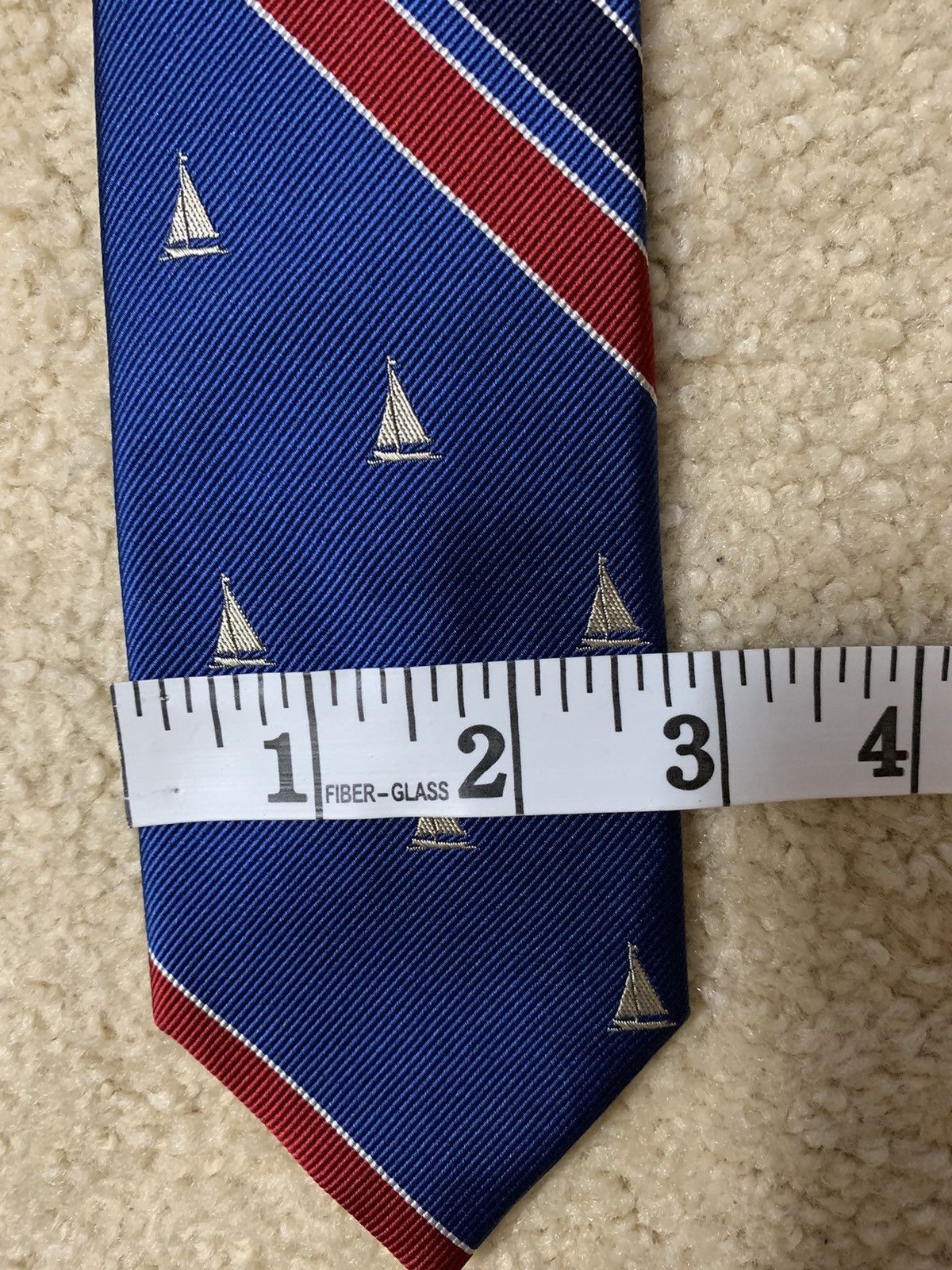 Other Silk Boat Stripe Tie Size ONE SIZE - 3 Thumbnail