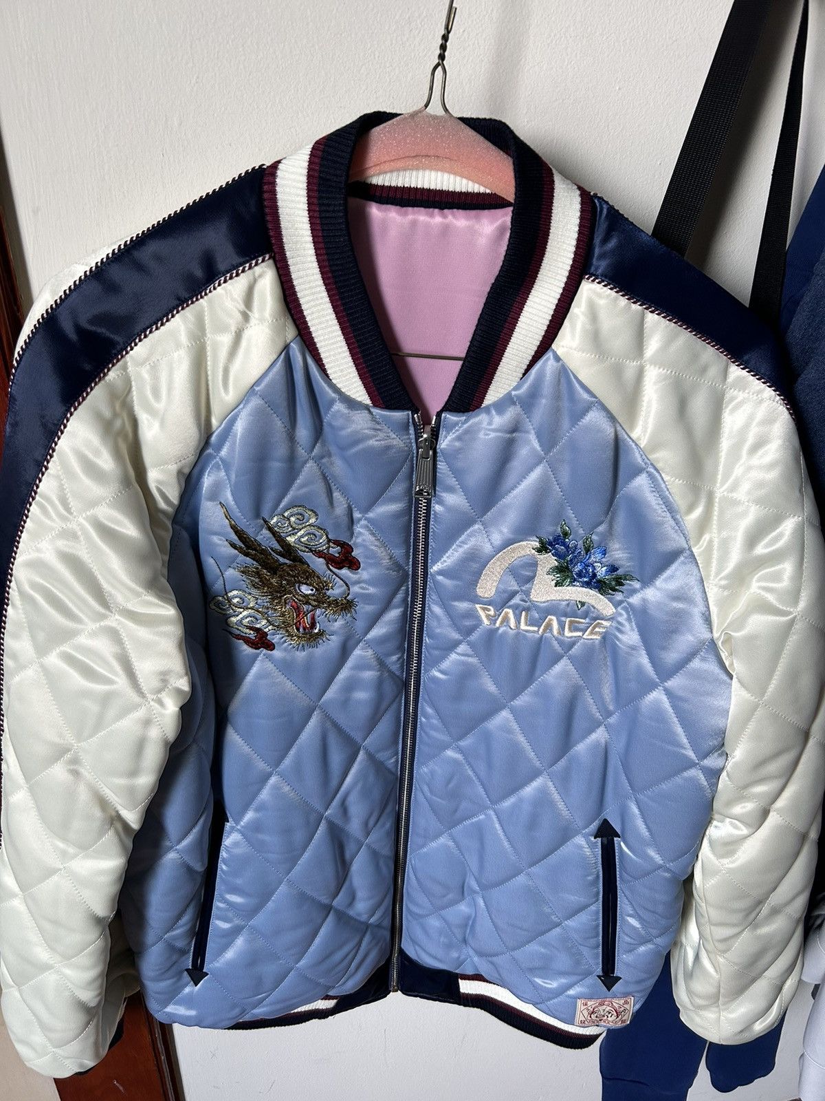 Palace Palace x Evisu Reversible Souvenir Jacket Large | Grailed