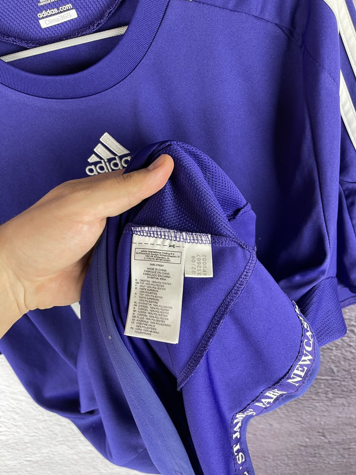 Adidas NEWCASTLE UNITED 2008 2009 AWAY FOOTBALL SHIRT SOCCER ADIDAS Size US L / EU 52-54 / 3 - 9 Thumbnail