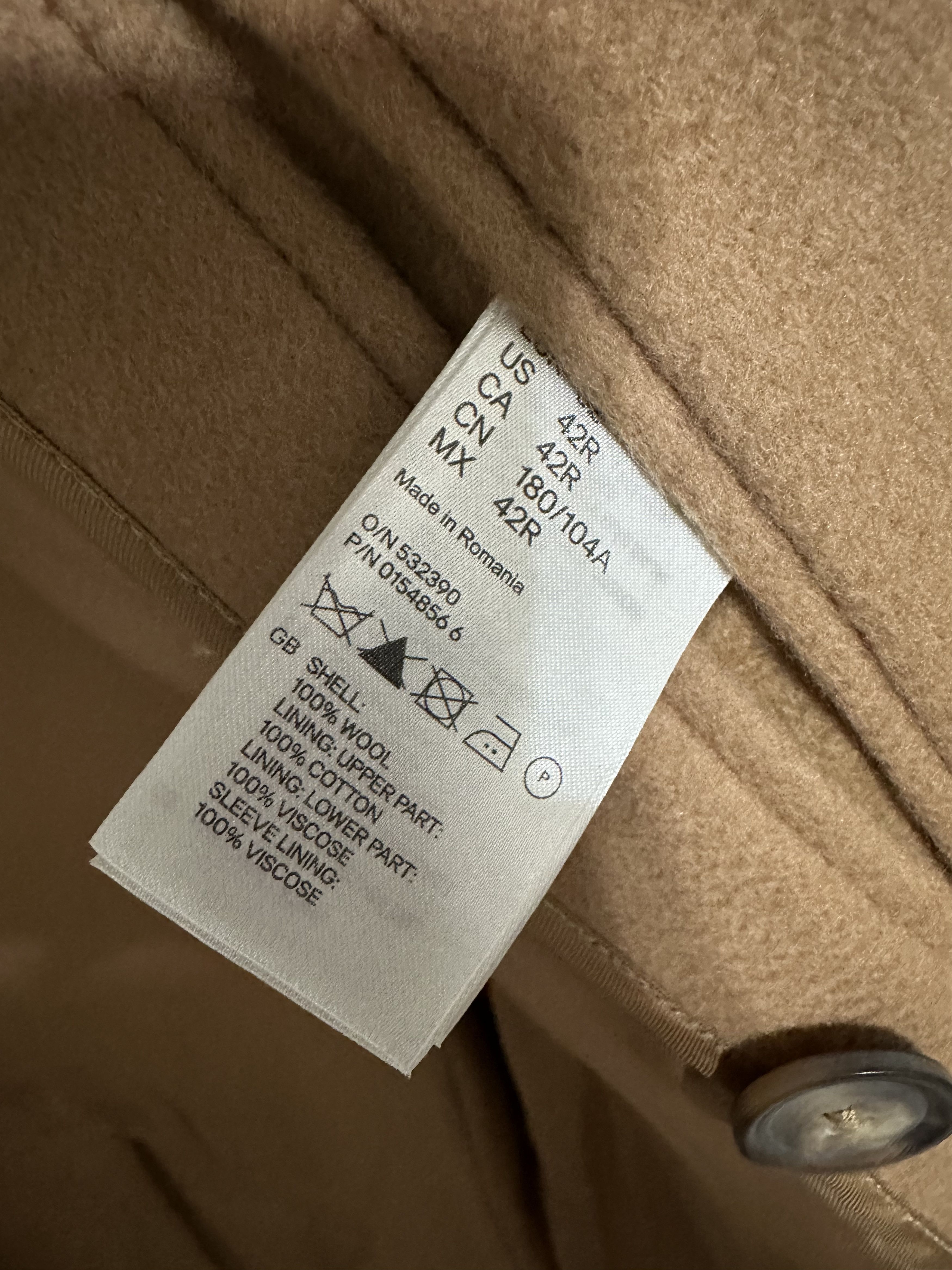 H&M × Maison Margiela Double Breasted Camel Coat Size US L / EU 52-54 / 3 - 3 Thumbnail