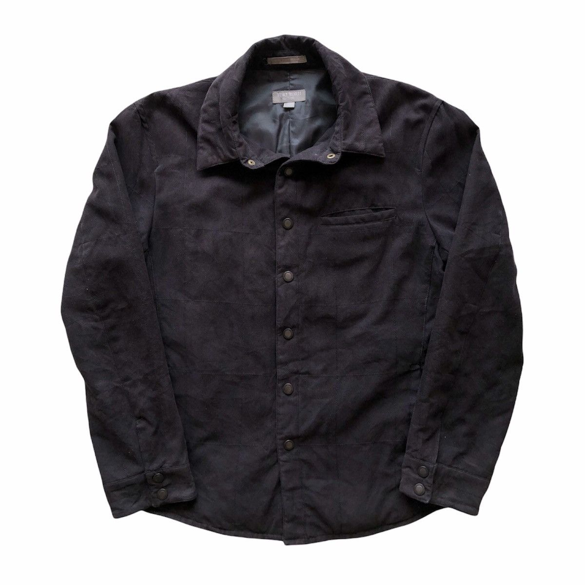 image of Vintage 90's Yuki Torii Homme Jacket Snap Button in Dark Brown, Men's (Size Large)