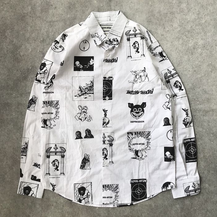 Fucking Awesome Fucking Awesome Cuts Out Dress Shirt - White