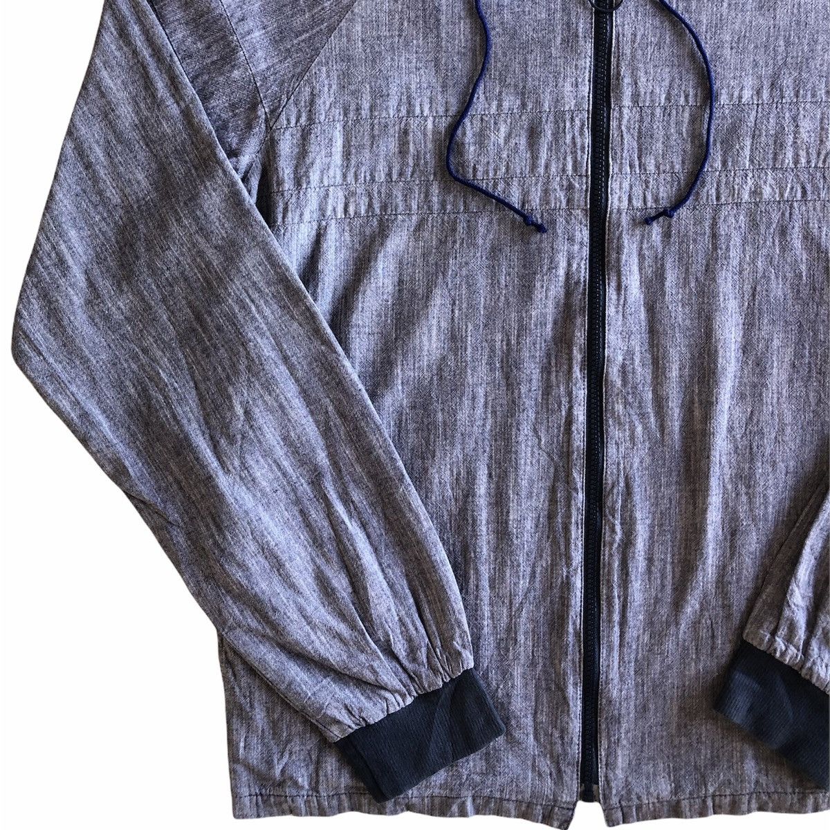 Japanese Brand Vintage 90's Chambray Sweater Zipper Hoodie Size US M / EU 48-50 / 2 - 5 Thumbnail