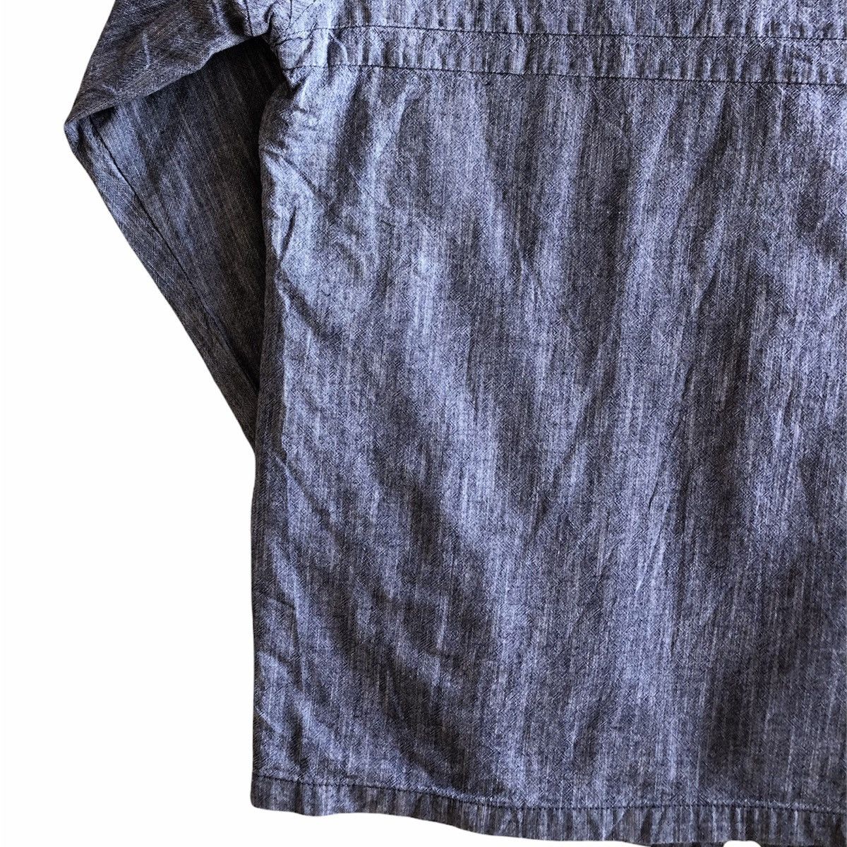 Japanese Brand Vintage 90's Chambray Sweater Zipper Hoodie Size US M / EU 48-50 / 2 - 8 Thumbnail