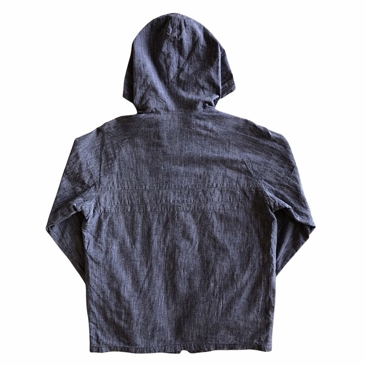 Japanese Brand Vintage 90's Chambray Sweater Zipper Hoodie Size US M / EU 48-50 / 2 - 6 Thumbnail