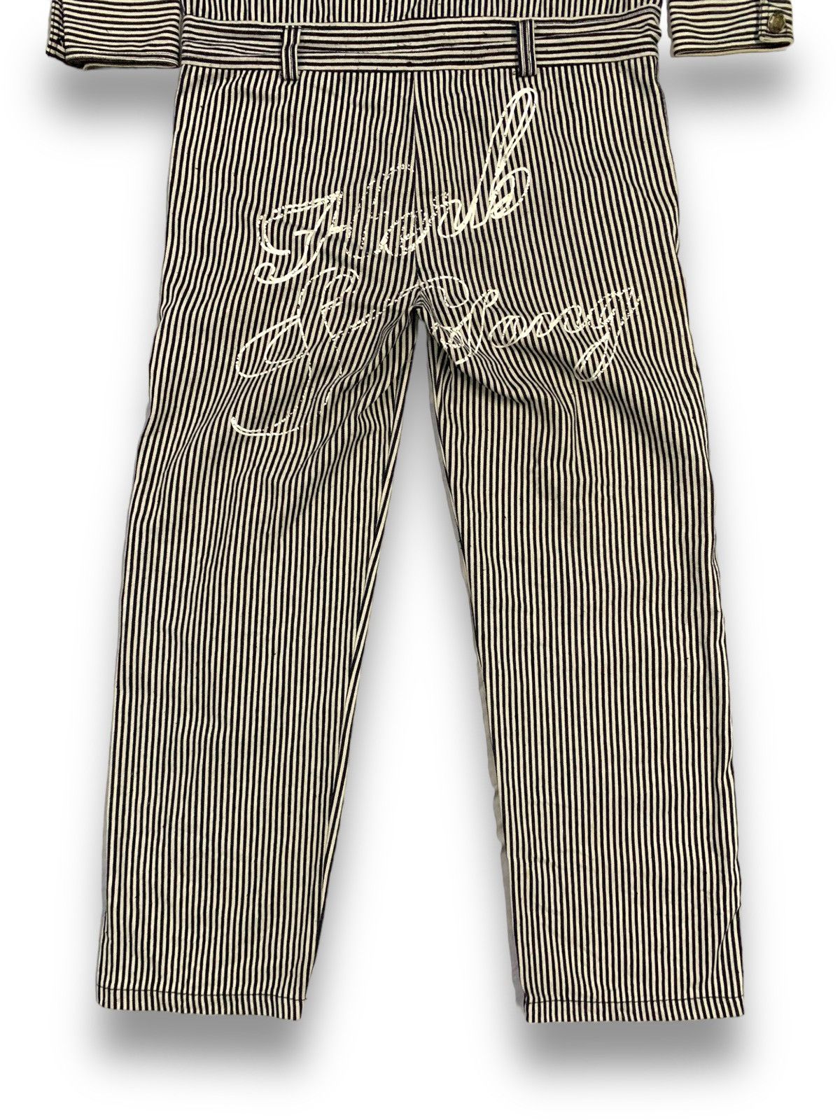 Japanese Brand Japanese Brand Hickory Striped Rastafari Printed Coveralls Size US 35 - 17 Thumbnail