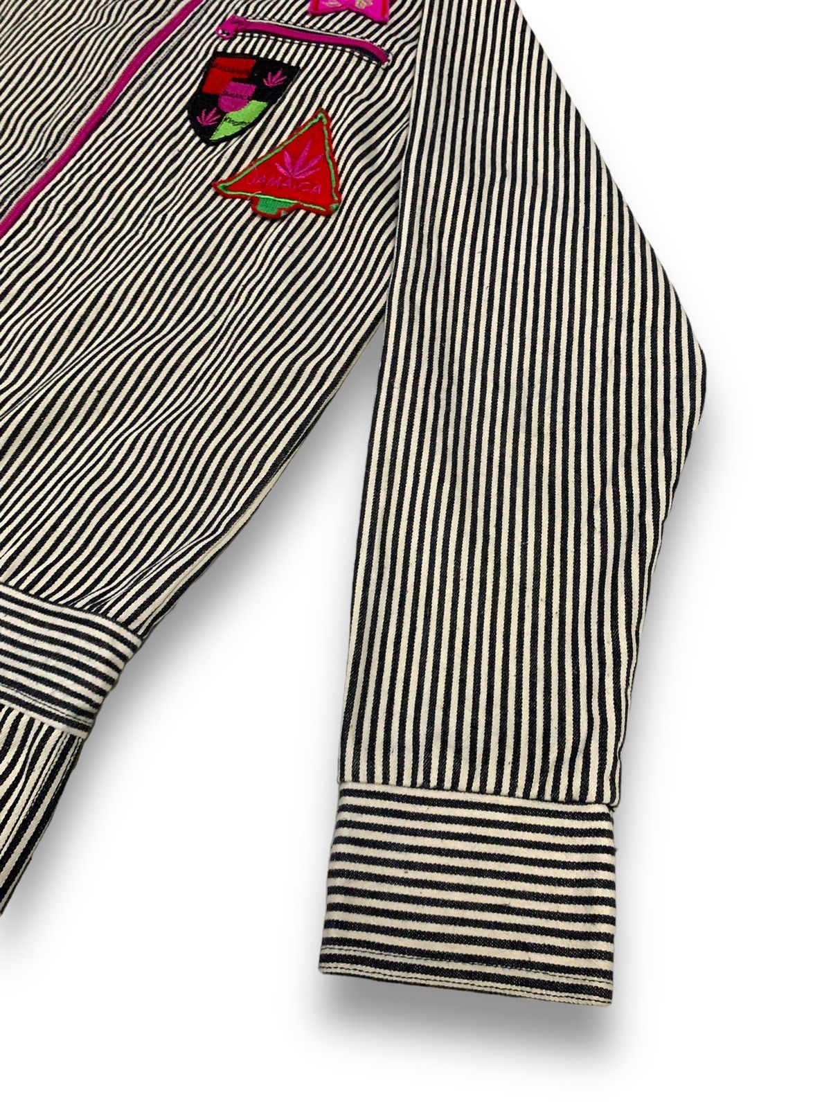 Japanese Brand Japanese Brand Hickory Striped Rastafari Printed Coveralls Size US 35 - 10 Thumbnail