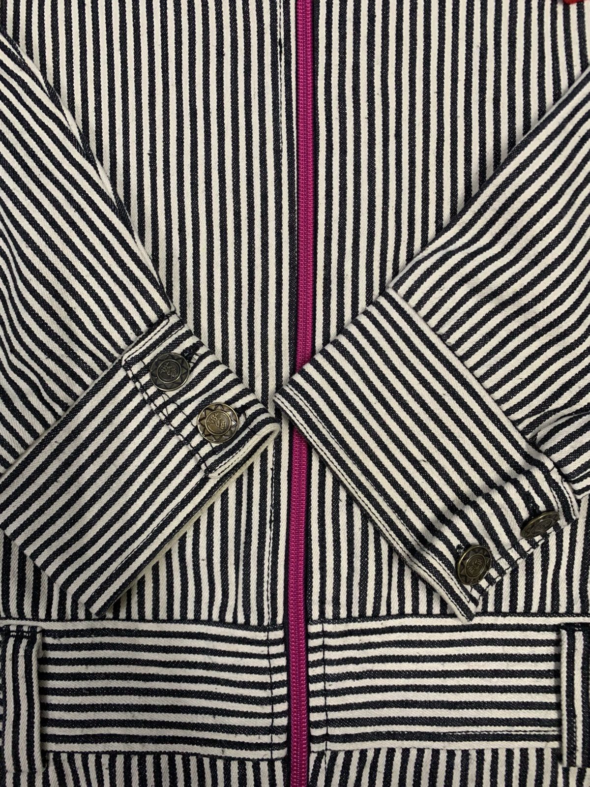 Japanese Brand Japanese Brand Hickory Striped Rastafari Printed Coveralls Size US 35 - 8 Thumbnail