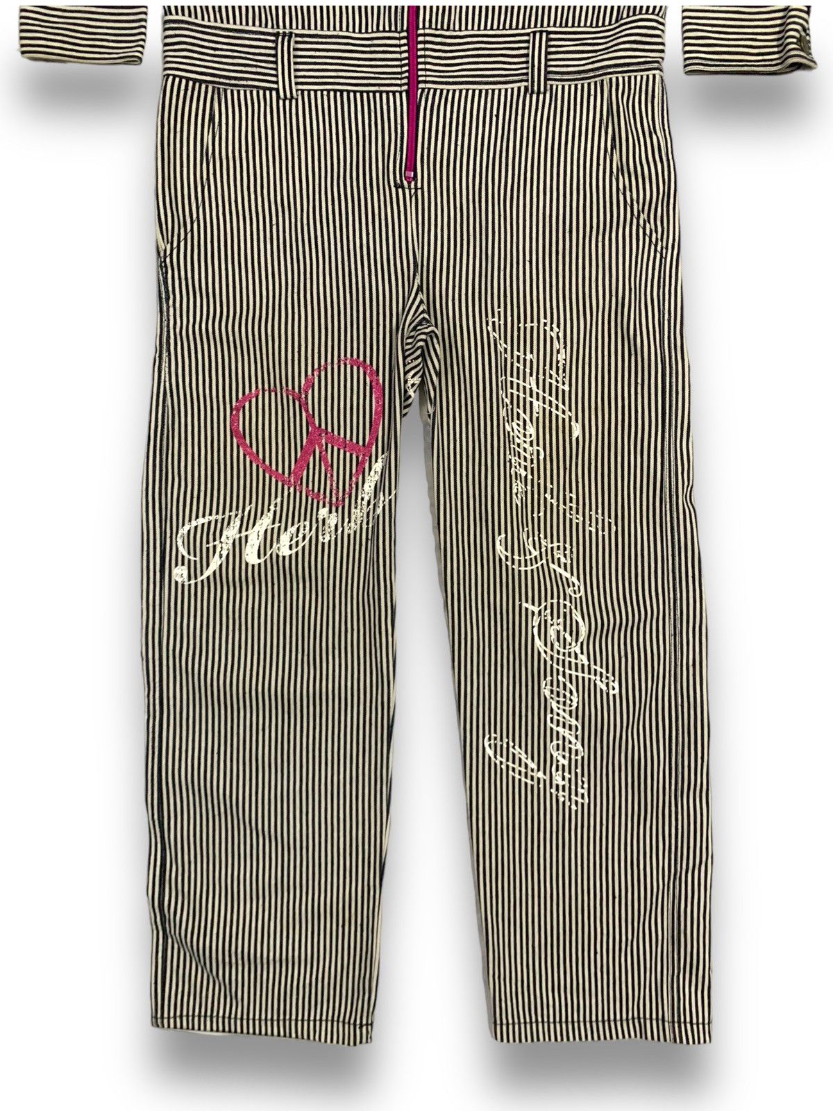 Japanese Brand Japanese Brand Hickory Striped Rastafari Printed Coveralls Size US 35 - 4 Thumbnail