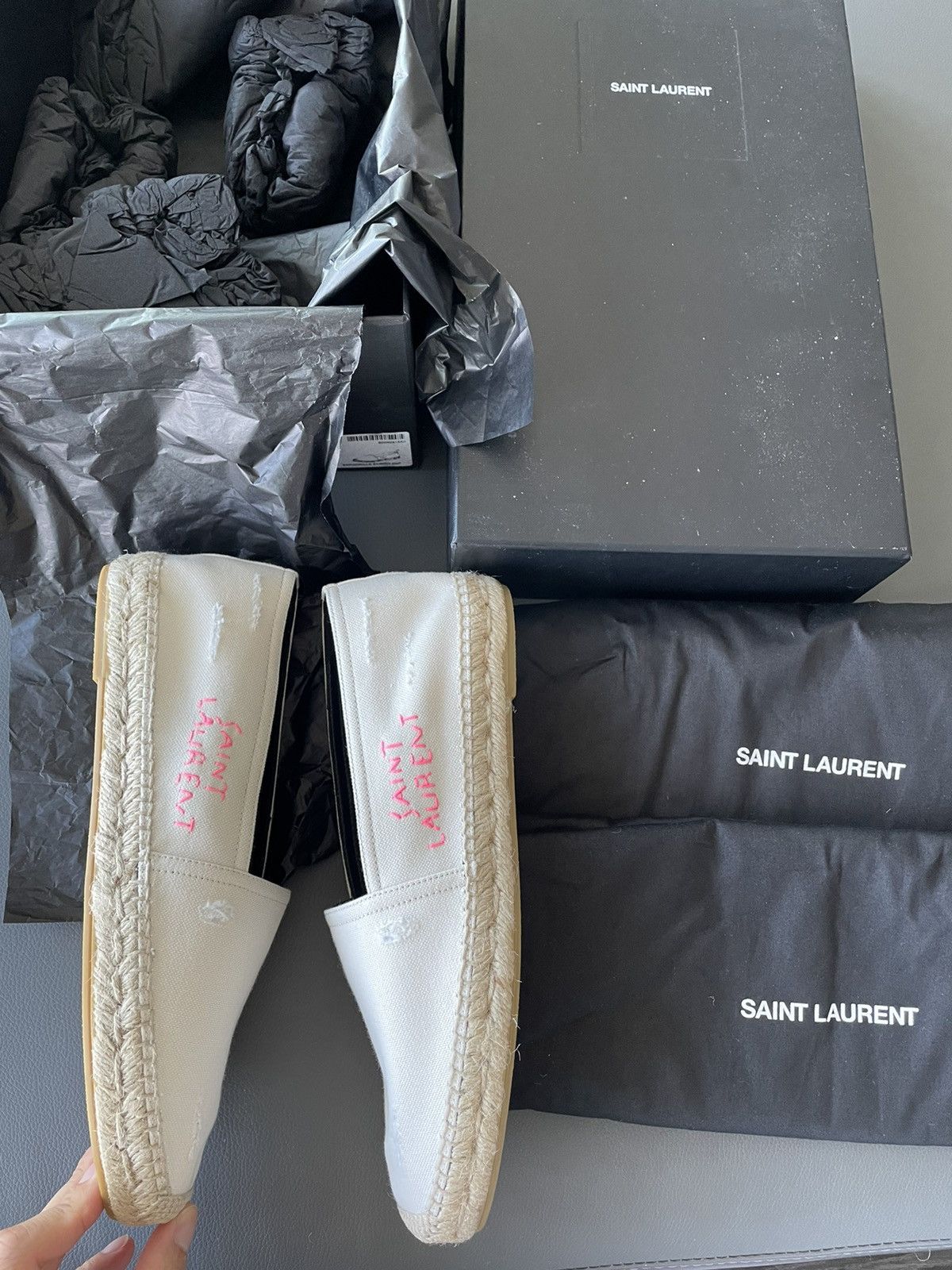 Hedi Slimane Rare Brand New Limited Edition SL Logo Espadrilles Size US 6 / EU 39 - 16 Thumbnail