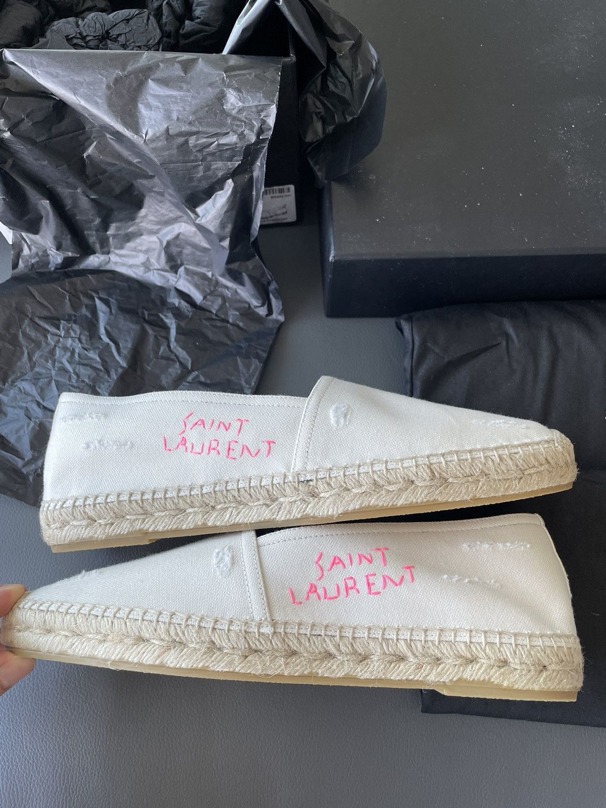 Hedi Slimane Rare Brand New Limited Edition SL Logo Espadrilles Size US 6 / EU 39 - 8 Thumbnail