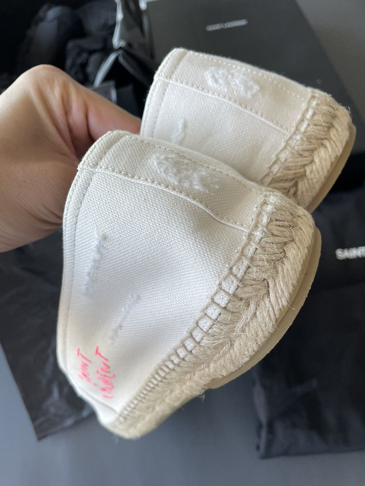 Hedi Slimane Rare Brand New Limited Edition SL Logo Espadrilles Size US 6 / EU 39 - 19 Thumbnail