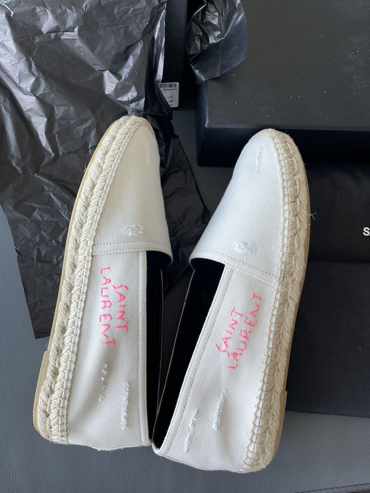 Hedi Slimane Rare Brand New Limited Edition SL Logo Espadrilles Size US 6 / EU 39 - 2 Thumbnail