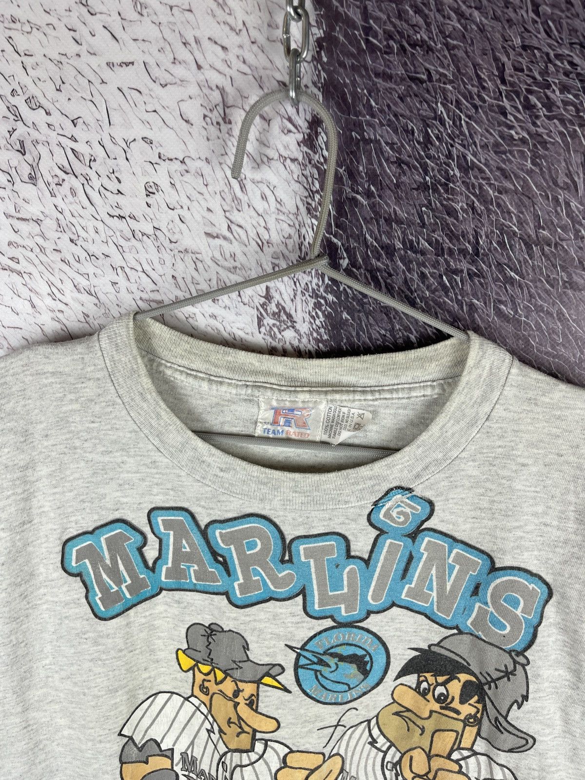 MLB the Flinstones vintage 1994 Florida Marlins MLB baseball tee Size US XL / EU 56 / 4 - 6 Thumbnail