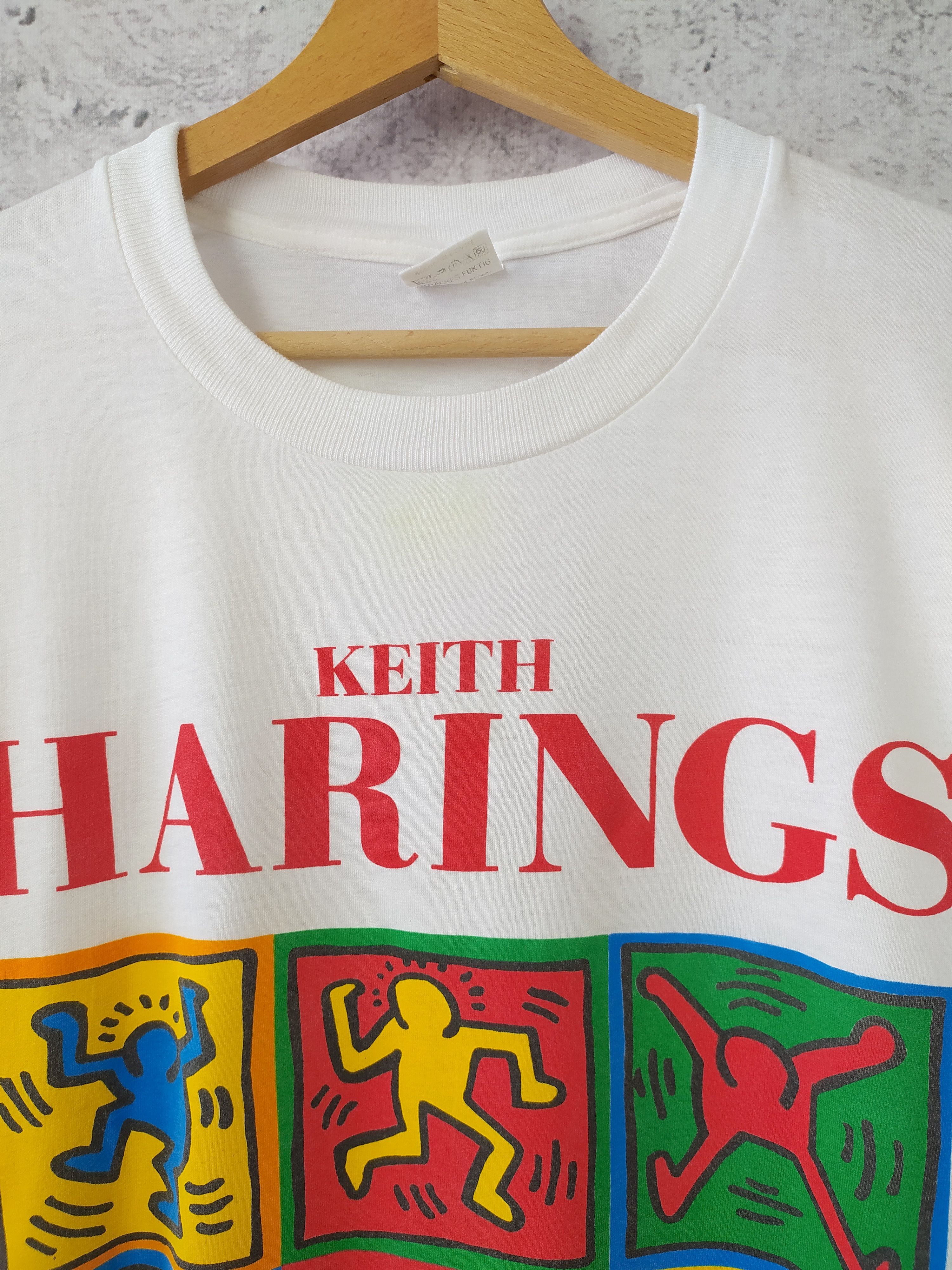 Keith Haring Keith Haring - RARE 90s single stitch t-shirt (H-24) Size US XL / EU 56 / 4 - 4 Thumbnail