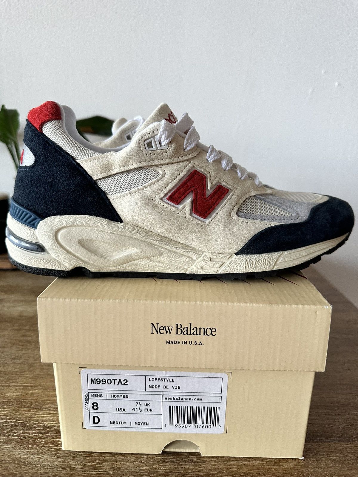 New Balance New Balance 990v2 navy/sea salt Teddy Santis season 1 Grailed