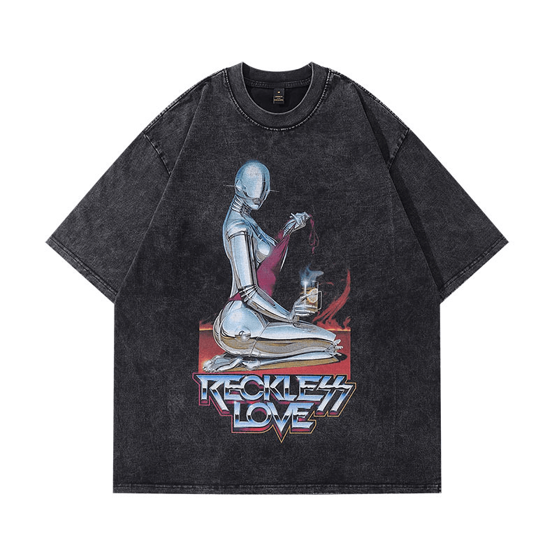 image of Reckless Love Graphic T Shirt in Black, Men's (Size XL)
