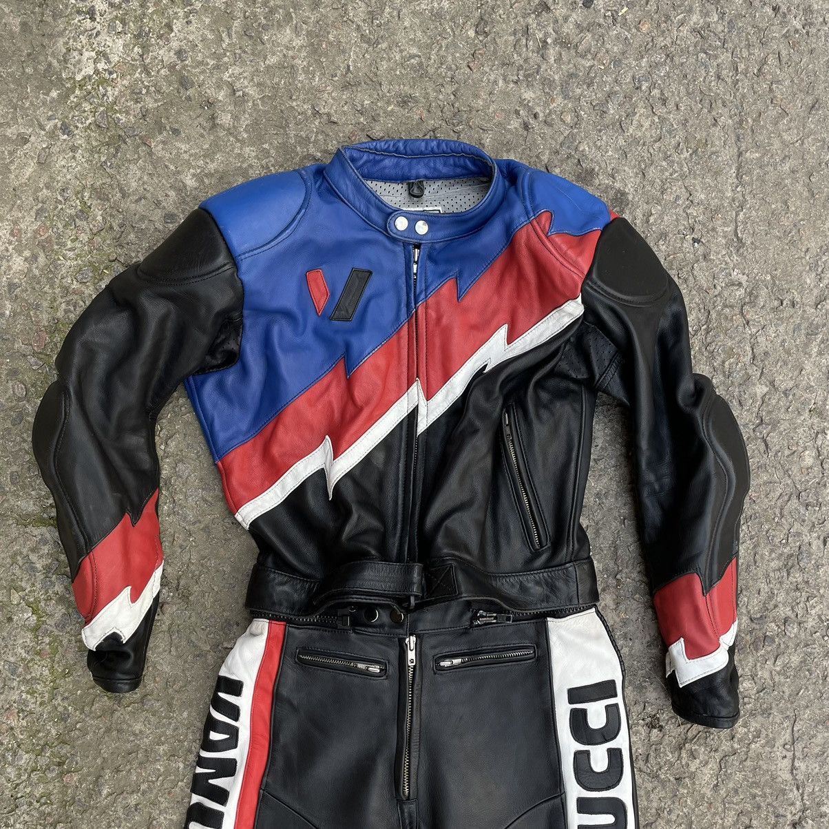 Leather Vintage Motosuit Suit Moto Vanucci Leather 50/40 Rare Size 50S - 3 Thumbnail