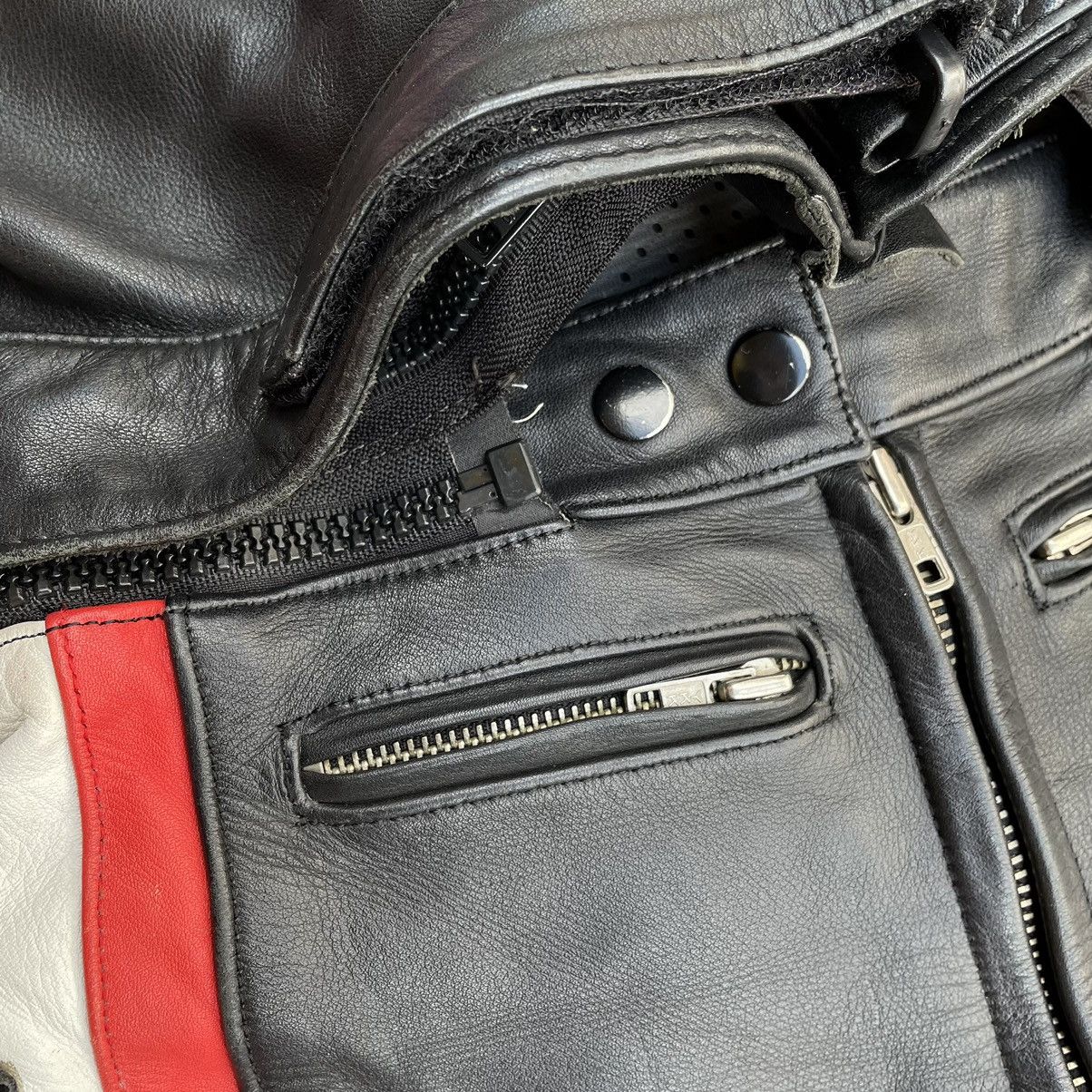 Leather Vintage Motosuit Suit Moto Vanucci Leather 50/40 Rare Size 50S - 8 Thumbnail