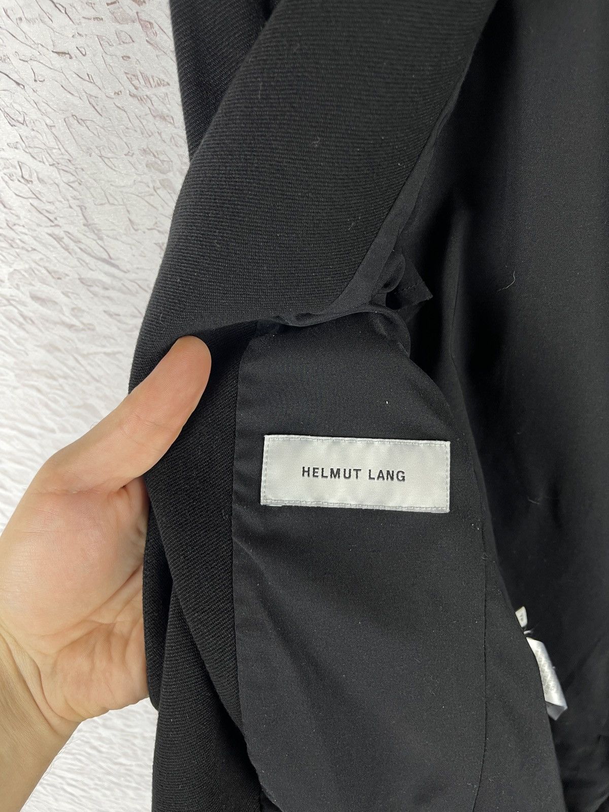 Helmut Lang Helmut Lang 00s made in USA one button black blazer y2k vntg Size XS / US 0-2 / IT 36-38 - 14 Thumbnail