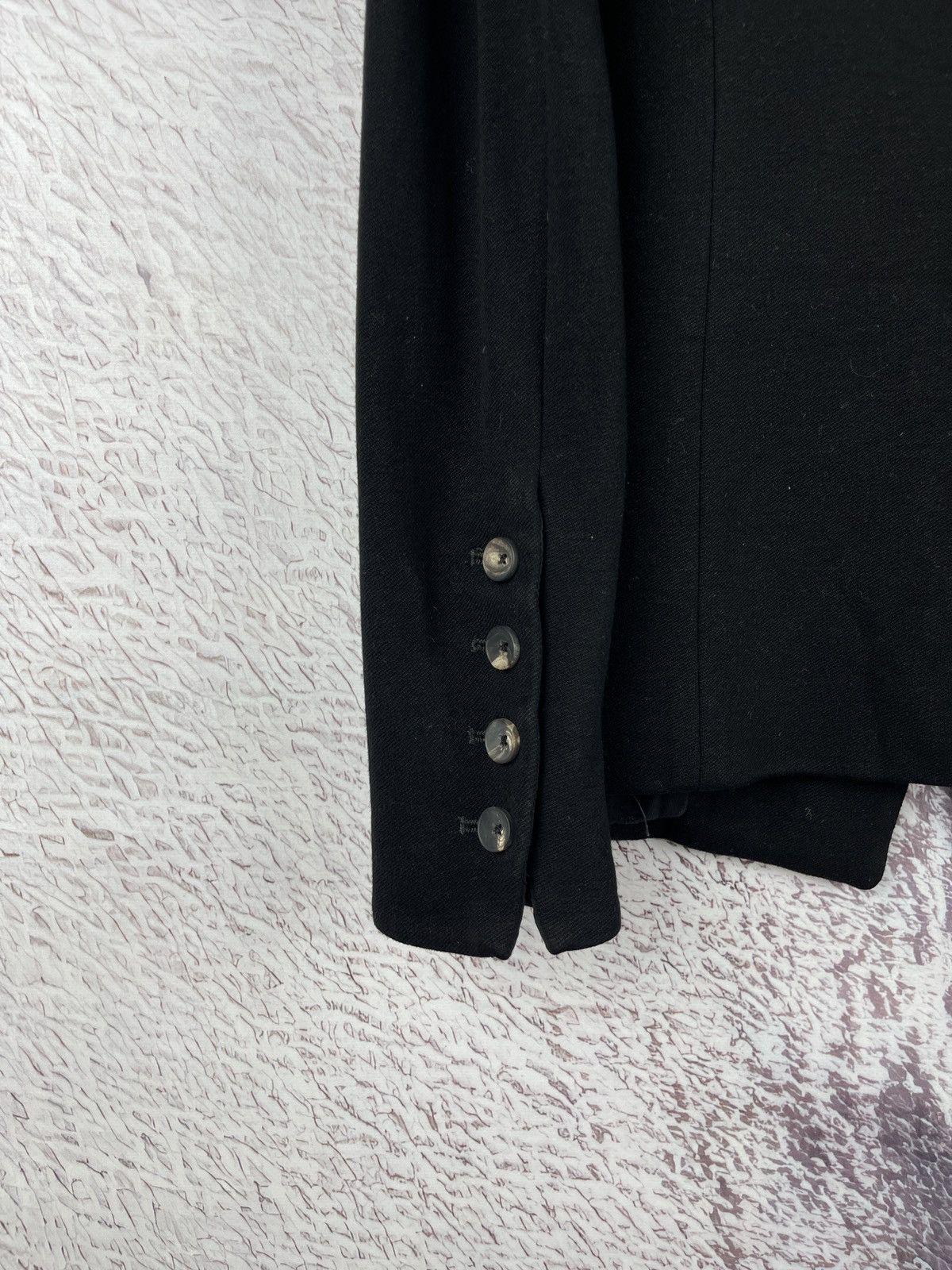 Helmut Lang Helmut Lang 00s made in USA one button black blazer y2k vntg Size XS / US 0-2 / IT 36-38 - 12 Thumbnail