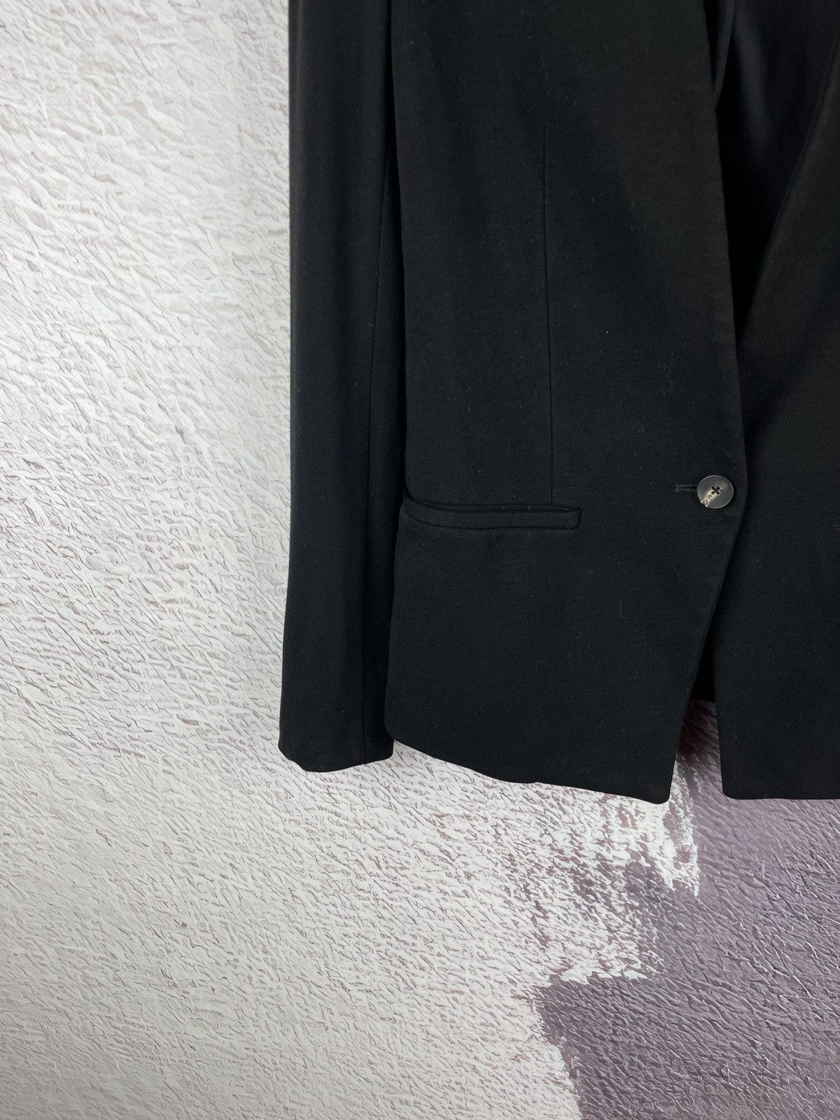 Helmut Lang Helmut Lang 00s made in USA one button black blazer y2k vntg Size XS / US 0-2 / IT 36-38 - 5 Thumbnail