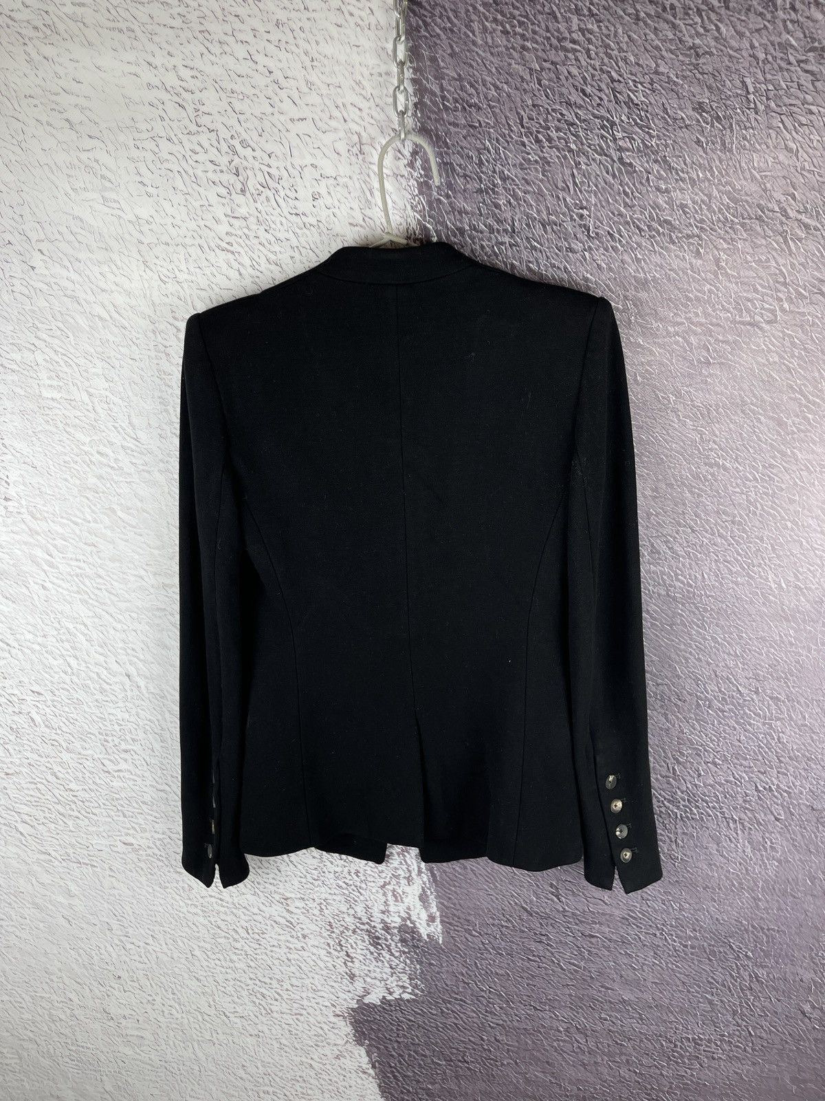 Helmut Lang Helmut Lang 00s made in USA one button black blazer y2k vntg Size XS / US 0-2 / IT 36-38 - 9 Thumbnail