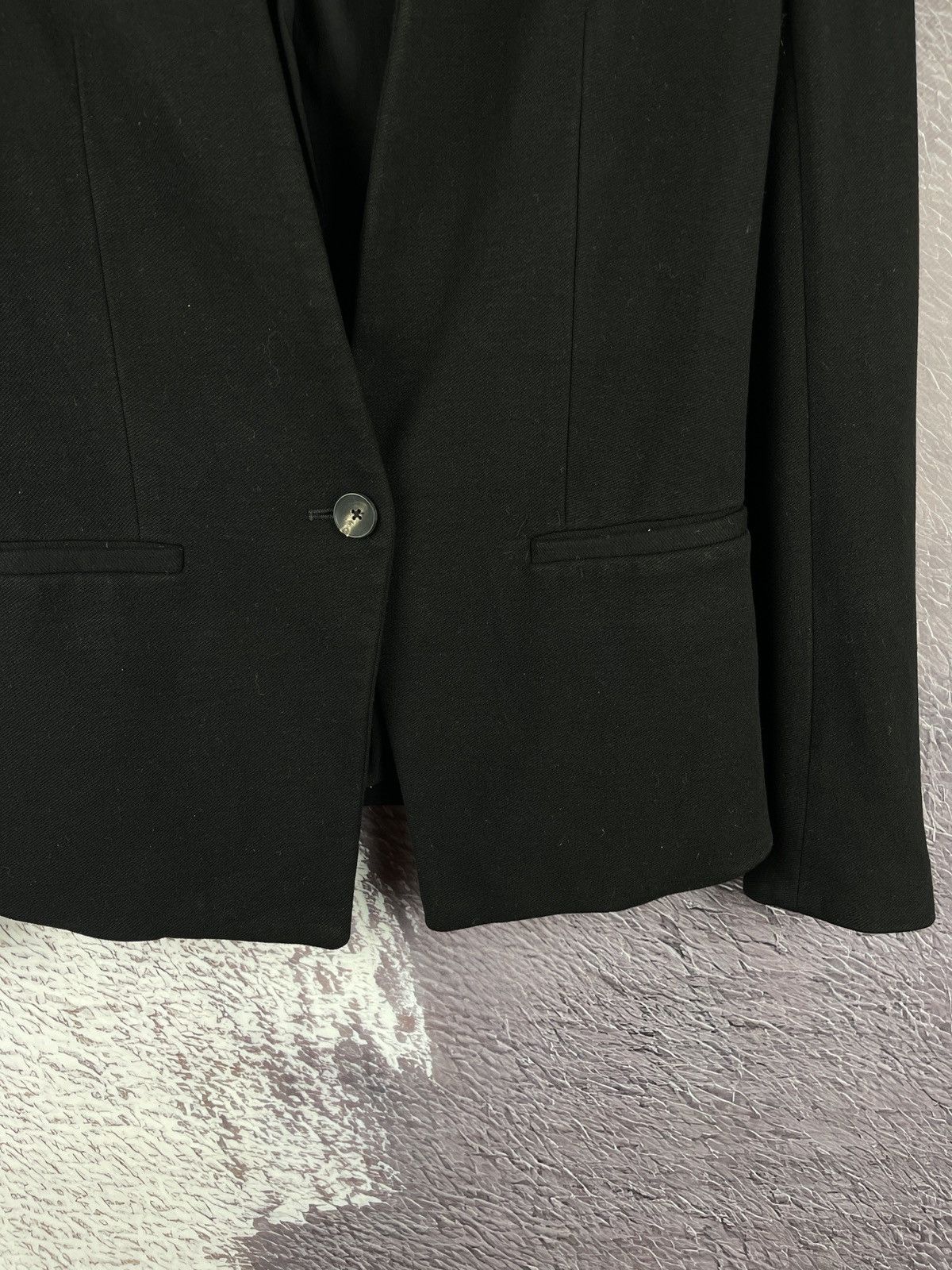 Helmut Lang Helmut Lang 00s made in USA one button black blazer y2k vntg Size XS / US 0-2 / IT 36-38 - 6 Thumbnail