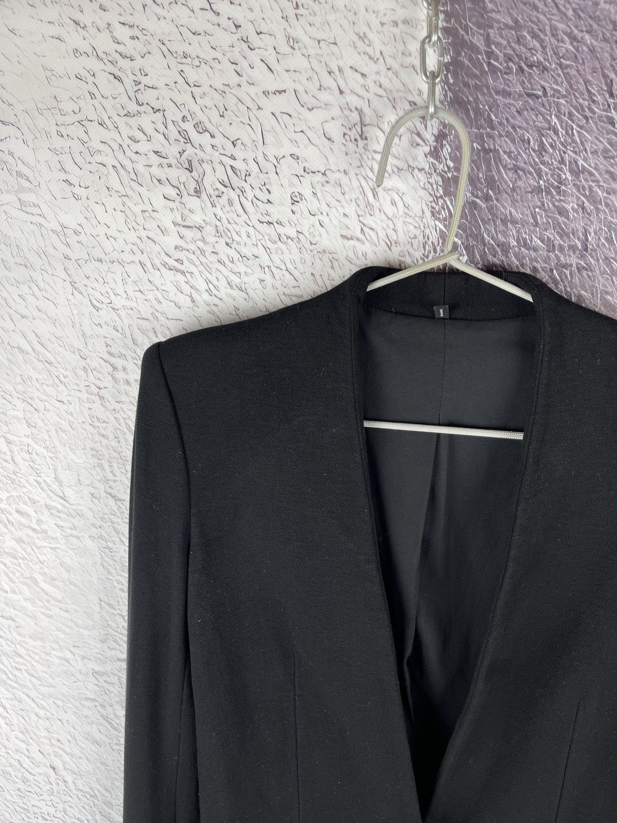 Helmut Lang Helmut Lang 00s made in USA one button black blazer y2k vntg Size XS / US 0-2 / IT 36-38 - 3 Thumbnail