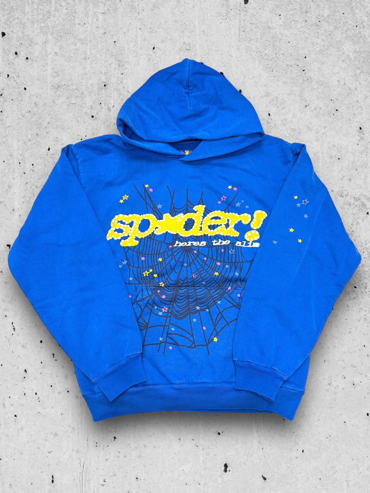 Pre-owned Spider Worldwide New Sp5der Tc Hoodie Blue | ModeSens