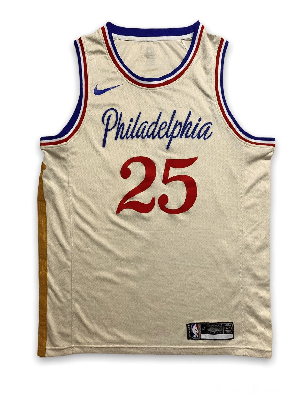 Nike nba swingman beige jersey Philadelphia 25 Simmons shirt