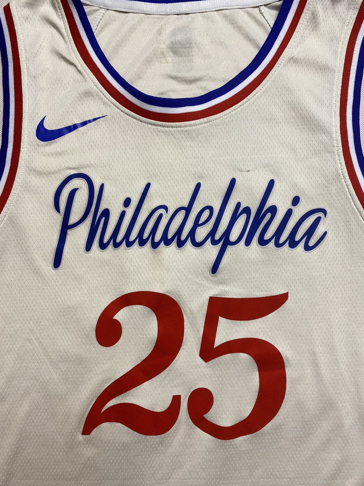 NBA Nike nba swingman beige jersey Philadelphia 25 Simmons shirt Size US M / EU 48-50 / 2 - 3 Thumbnail