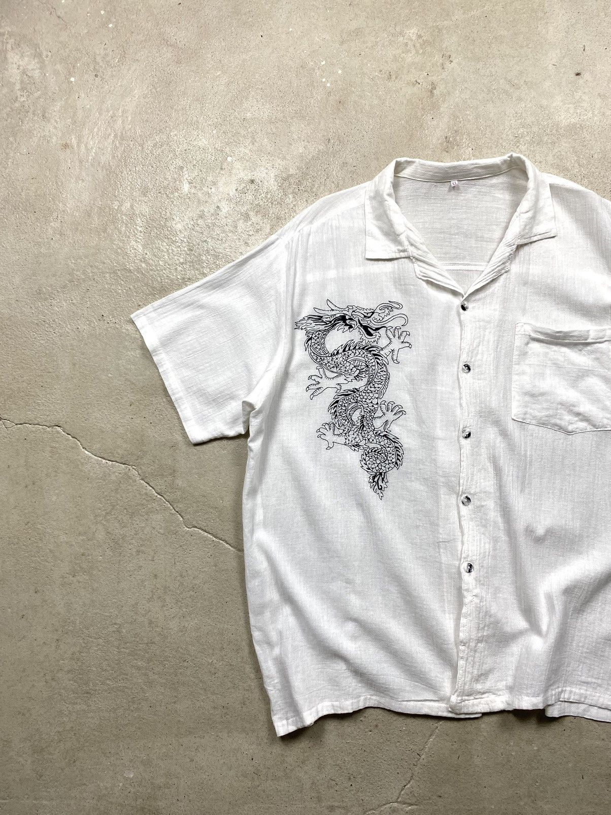 Japanese Brand Rare! Vintage Japanese Dragon Shirt Archive Hype Size US XL / EU 56 / 4 - 2 Thumbnail
