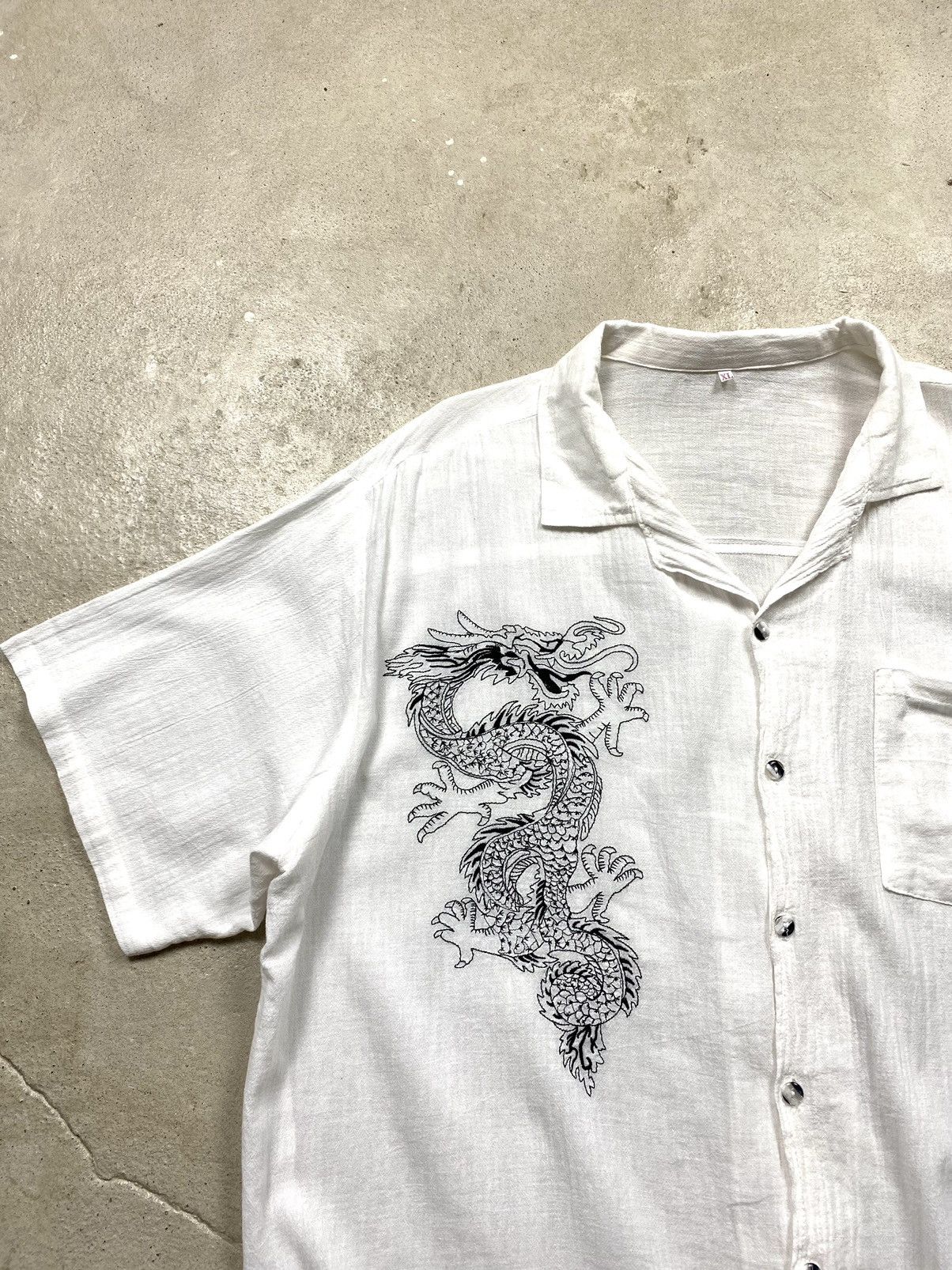 Japanese Brand Rare! Vintage Japanese Dragon Shirt Archive Hype Size US XL / EU 56 / 4 - 4 Thumbnail
