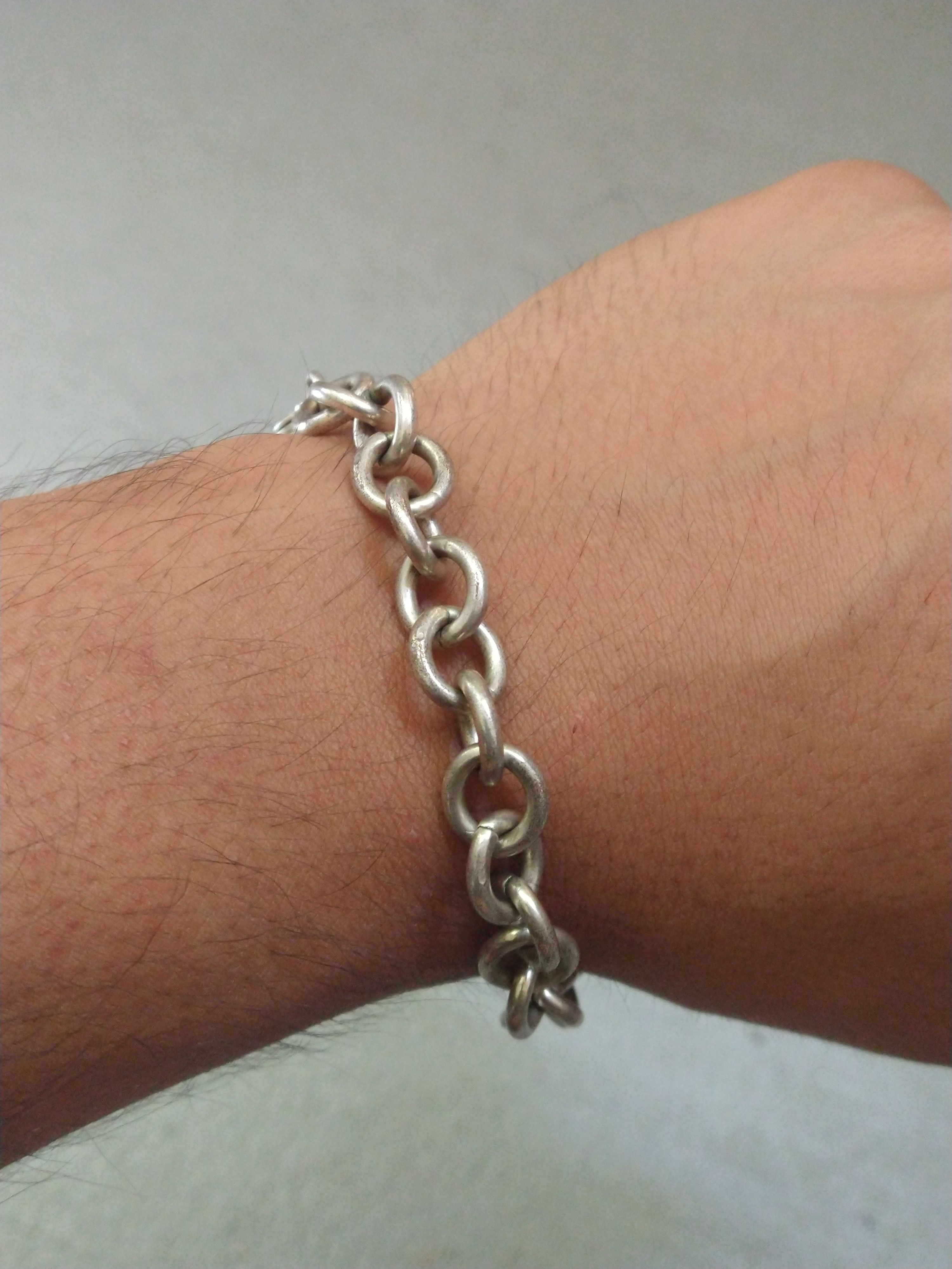 Jewelry × Vintage Vintage Bracelet Oval Chain Link Silver 8.25" Size ONE SIZE - 6 Thumbnail